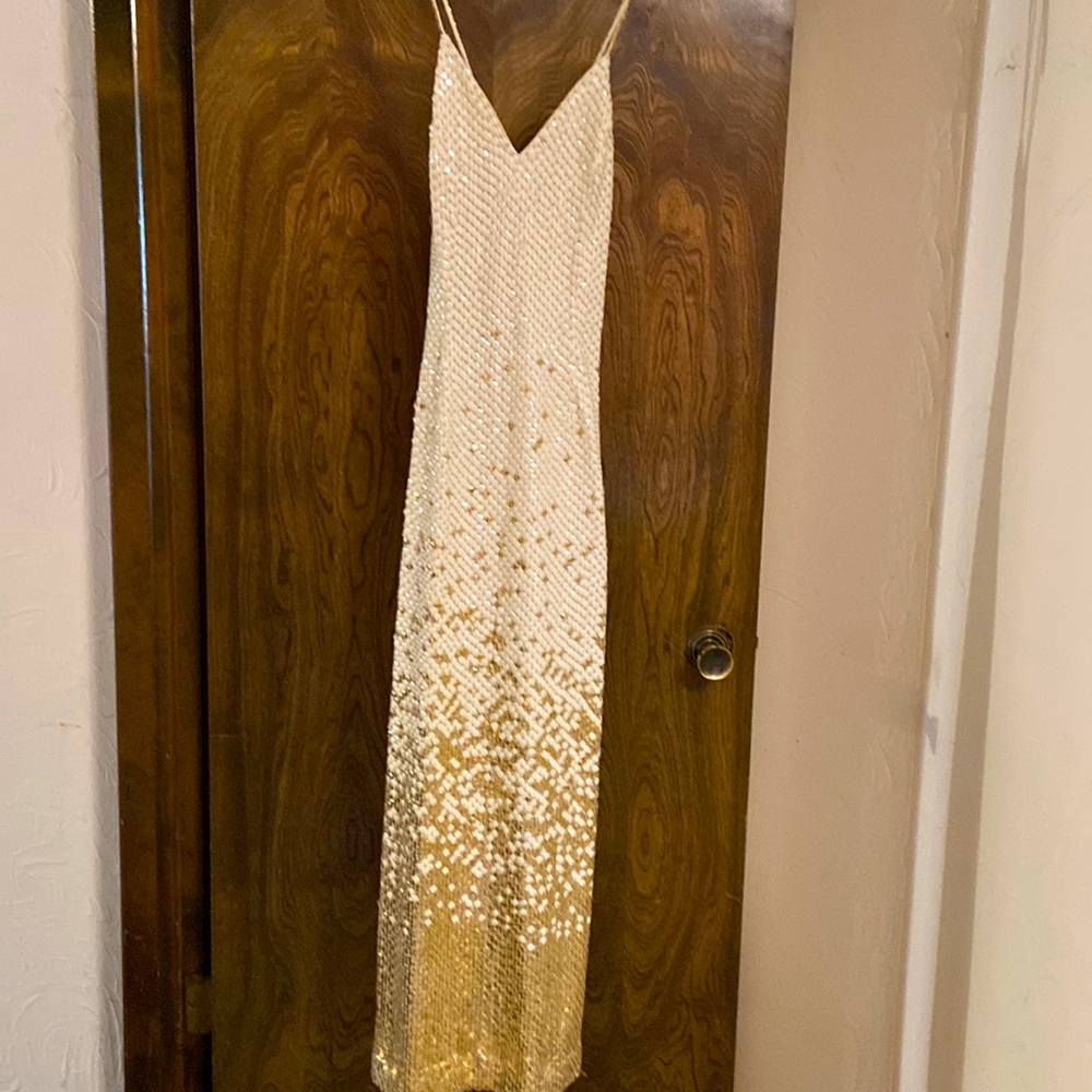 COPY - Beautiful white and gold sequin dress